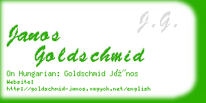 janos goldschmid business card